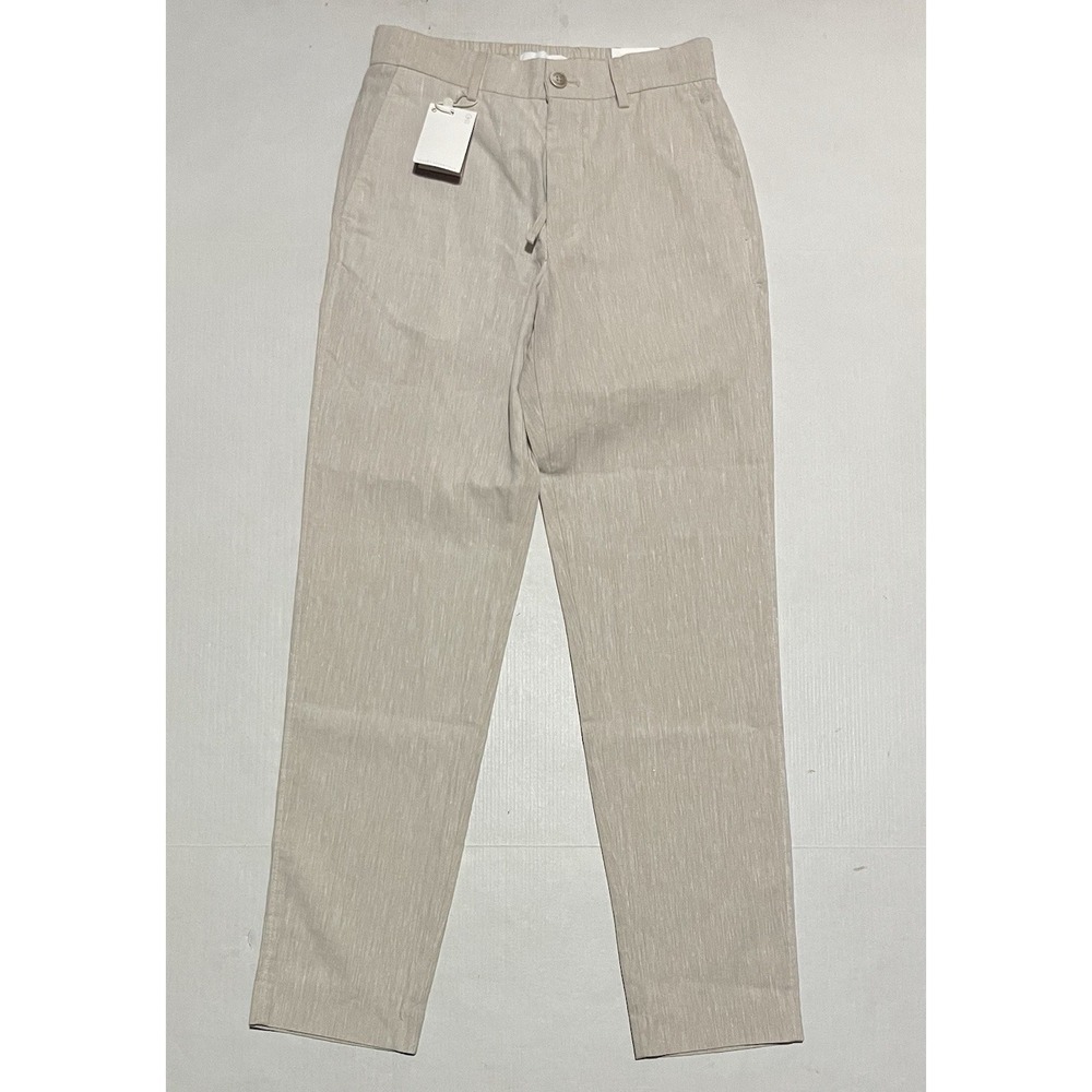 NEW Porter & Ash Pants Mens 29 X‎ 30 Linen Blend Chino Beige Washable Straight